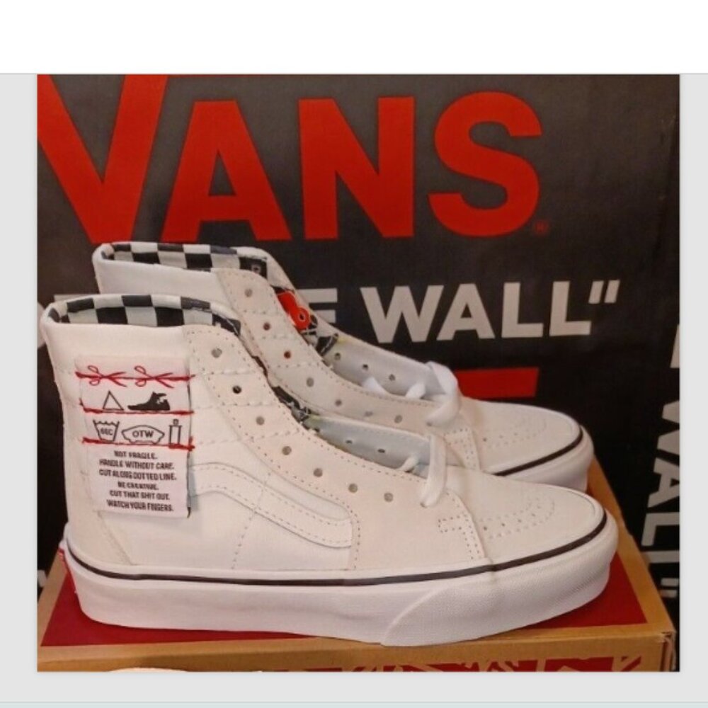 Vans Men's 3.5/Women's 5 White DIY SK8-HI Tapered DIYWhite/Black VN0A4U1624F NIB